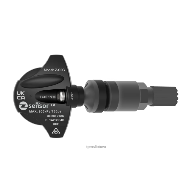TPMS daviklis - Holden oe pakeitimas tpms jutiklis - oe p/n 95712232, 13598773 dažnis 433mhz 8RH4V53 metalinis vožtuvo kotas - tamsiai pilkas